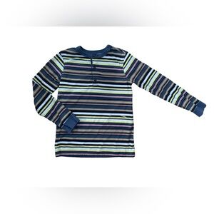 Tea Collection Size 10 Striped Henley Shirt
